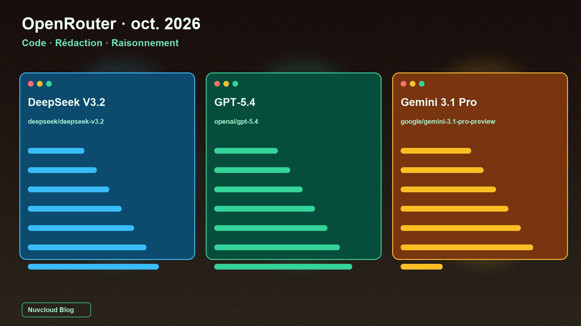 DeepSeek, GPT ou Gemini sur OpenRouter : comment choisir pour le code, la rédaction et le raisonnement